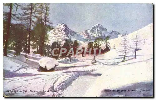 Cartes postales Terrain De Ski Pres St Moritz