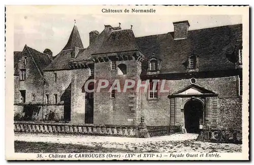 Ansichtskarte AK Chateau De Carrouges Face Ouest Entree