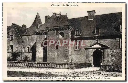 Cartes postales Chateau De Carrouges Face Ouest Entree