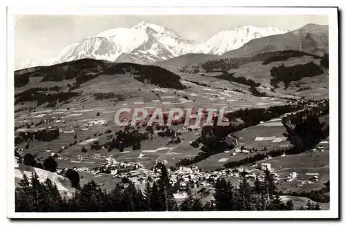 Cartes postales Megeve Vue Generale Et Le Mont Blanc