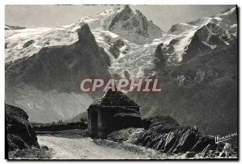 Ansichtskarte AK Les Hautes Alpes La Grave Oratoire du Chazelet et la Meije