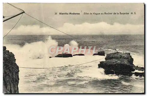 Cartes postales Biarritz Monderne Effect de Vague au Rocher de la Surprise