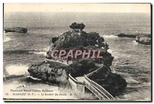 Ansichtskarte AK Biarritz Le Rocher du Basta