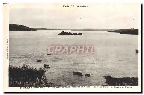 Cartes postales St Servan sur Mer L&#39embouchure de la Rance Les deux rives Le rocher des Bizeux