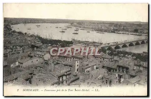 Cartes postales Bordeaux Panorama pris de la Tour Saint Michel