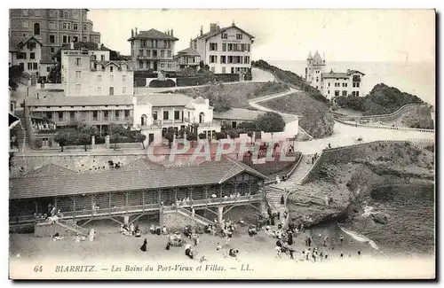 Ansichtskarte AK Biarritz Les Bains du Port Vieux et Villas