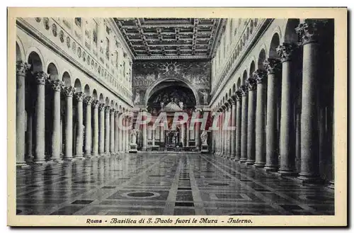 Cartes postales Roma Basilica di S Paolo fuori le Mura Interno