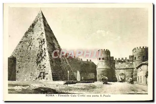 Ansichtskarte AK Roma Piramide Caio Cestio coa porta S Paolo