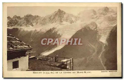 Cartes postales Merlet et la Chaine du Mont Blanc