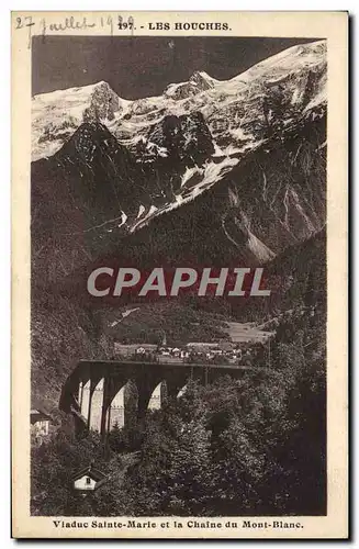 Cartes postales Viaduc Sainte Maire et la Chaine du Mont Blanc Les Houches