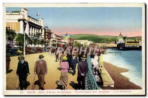 Cartes postales Nice Promenade des anglais Les casinos