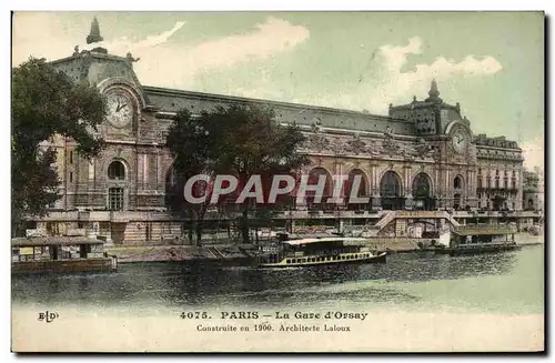 Cartes postales Paris La Gare d&#39Orsay Bateau Peniche