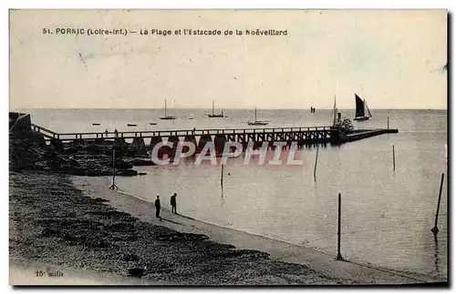 Ansichtskarte AK Pornic La Plage et l&#39Estacade de la Noeveillard Bateau