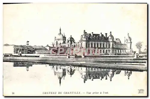 Cartes postales Chateau de Chantilly Vue prise a l&#39est