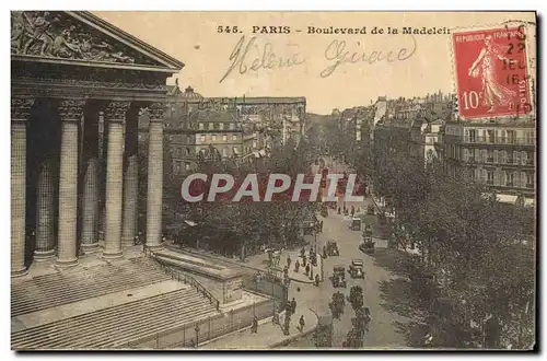 Cartes postales Paris Boulevard de Madeleine