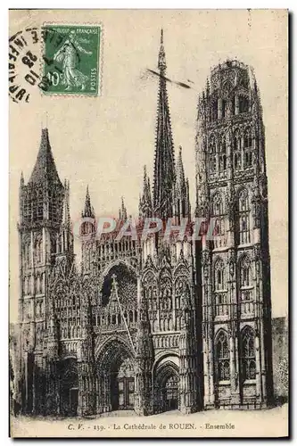 Ansichtskarte AK La Cathedrale de Rouen Ensemble