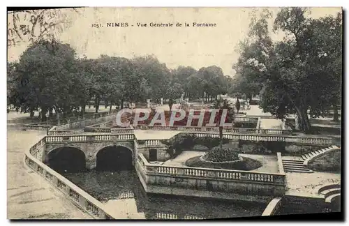 Ansichtskarte AK Nimes Vue Generale de la Fontaine