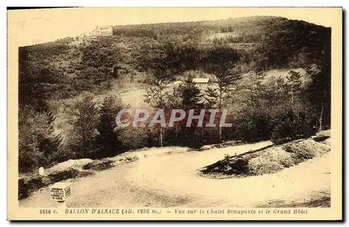 Ansichtskarte AK Ballon D&#39Alsace Vue sur le chalet Bonaparte et le grand Hotel