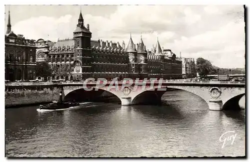 Moderne Karte Paris La Seine au pont au change et le palais de justice Conciergerie