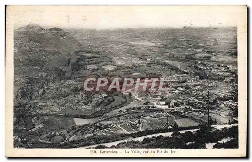 Cartes postales Lourdes La Ville Vue de Pic du Jer