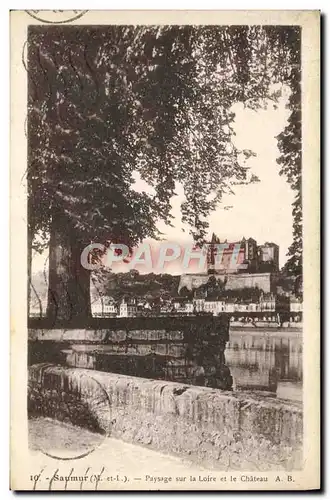 Ansichtskarte AK Saumur Paysage sur la Loire et le Chateau