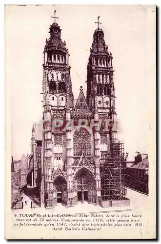 Cartes postales Tours Cathedrale Saint Gatien