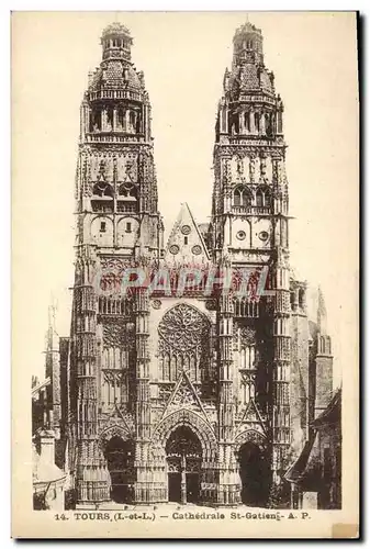 Cartes postales Tours Cathedrale St Gatien