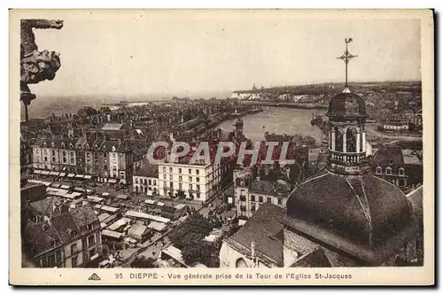 Ansichtskarte AK Dieppe Vue generale prise de la Tour de l&#39Eglise St Jacques