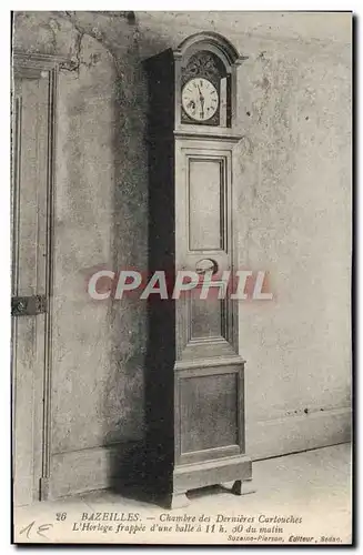 Ansichtskarte AK Bazeilles Chambre des Dernieres Cartouches L&#39horloge frappee d&#39une balle