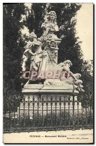 Cartes postales Pezenas Monument Moliere