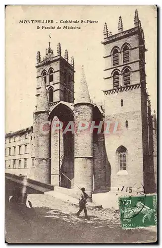 Cartes postales Montpellier Cathedrale Saint Pierre et faculte de Medecine