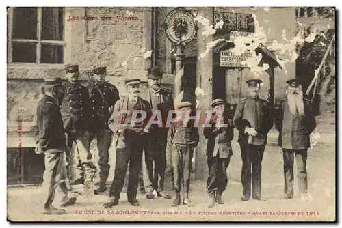 Ansichtskarte AK Au Col De La Schlucht Le Poteau Frontiere avant la guerre de 1914