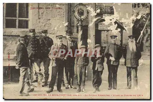 Cartes postales Au Col De La Schlucht Le Poteau Frontiere avant la guerre de 1914