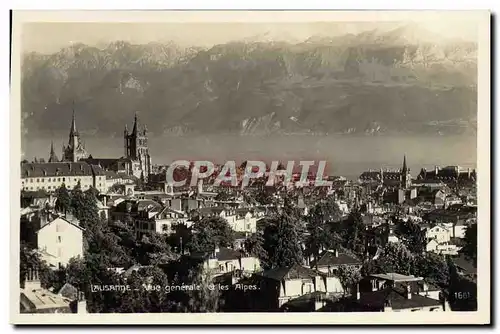 Cartes postales moderne Lausanne Vue Generale et les Alpes
