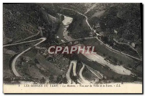 Cartes postales Les Gorges Du Tarn La Malene Vue sur la Ville et le Tarn