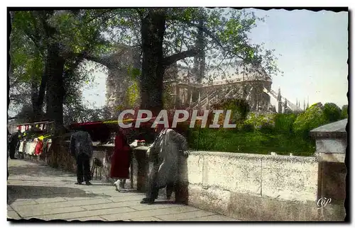 Ansichtskarte AK Paris Abside de Notre Dame Vue des Quais Bouquiniste