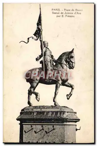 Cartes postales Paris Place de Rivoli Statue de Jeanne d&#39Arc par Fremiet