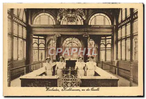 Cartes postales Wiesbaden Kochbrunnen an des Quelle