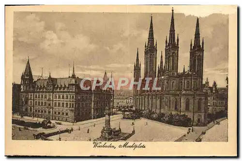Cartes postales Wiesbaden Marktplatz