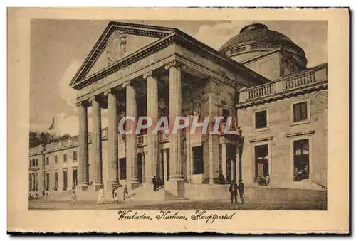 Cartes postales Wiesbaden Kurhaus Hauptportal