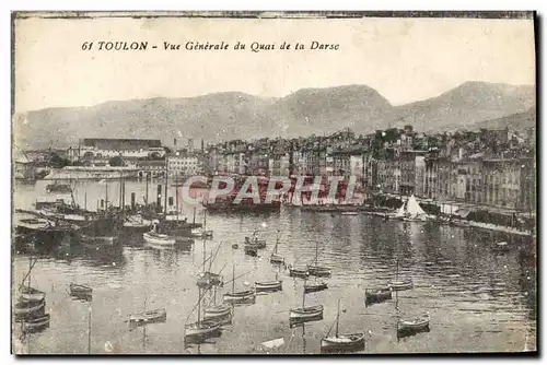 Ansichtskarte AK Toulon Vue Generale du Quai de la Darse Bateaux