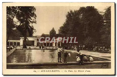 Cartes postales Aix Les Bains Le Parc Le Miroir d'eau Enfants