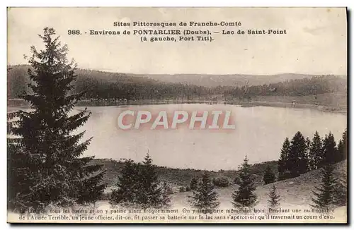 Cartes postales Environs de Pontarlier Lac de Saint Point