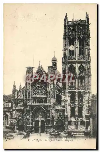 Cartes postales Dieppe L&#39Eglise Saint Jacques