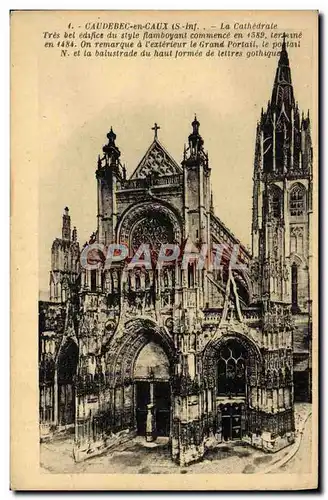 Cartes postales Caudebec en Caux La Cathedrale