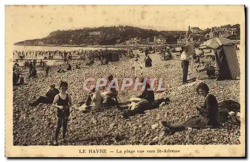 Cartes postales Le Havre La Plage vue vers Saint Adresse