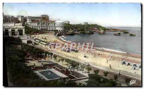 Cartes postales Biarritz La Grande Plage Vers le Casino Bellevue