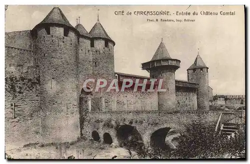 Ansichtskarte AK Cite de Carcassonne Entree du Chateau Comtal