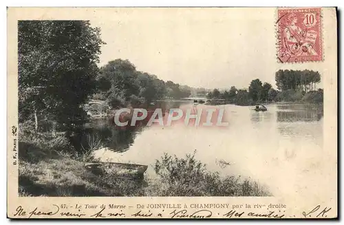 Ansichtskarte AK Le Tour de Marne De Joinville a Champigny par la rive droite