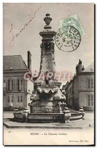 Cartes postales Reims La Fontaine Godinot